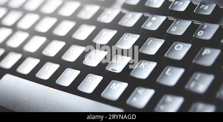 Close up view of a computer keyboard keys Stock Photo