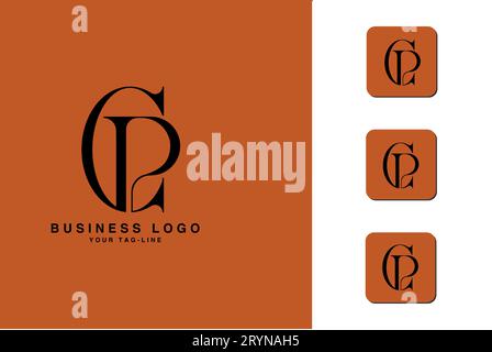 CP, PC, Abstract Letters Logo Monogram Stock Vector