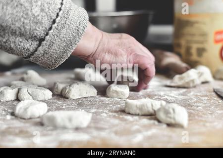 The process of cooking Dumplings Stock Photo