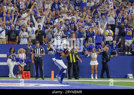 Indianapolis Colts' Michael Pittman Jr. makes a catch before an NFL  football game against the Pittsburgh Steelers, Monday, Nov. 28, 2022, in  Indianapolis. (AP Photo/AJ Mast Stock Photo - Alamy