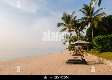 Beautiful beach of Bangsaray Pattaya Thailand Stock Photo