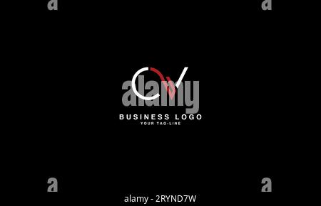 CV, VC, Abstract Letters Logo Monogram Stock Vector