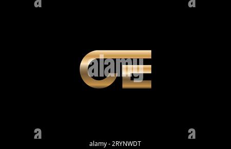 CE, EC, Abstract letters Logo monogram Stock Vector