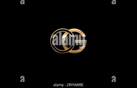 CG, GC, Abstract Letters Logo Monogram Stock Vector