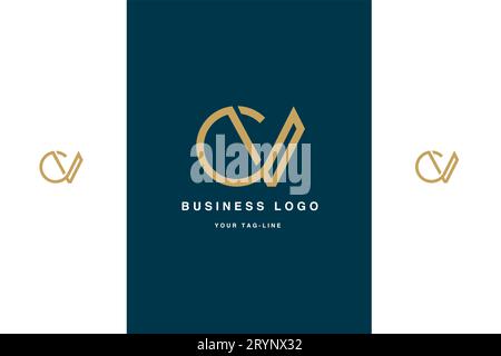 CV, VC, Abstract Letters Logo Monogram Stock Vector