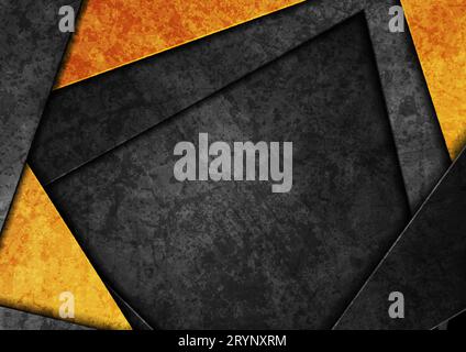 Grunge tech material contrast orange and dark grey corporate texture ...