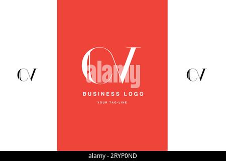 CV, VC, Abstract Letters Logo Monogram Stock Vector