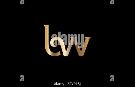 BW, WB, Abstract Letters Logo Monogram Stock Vector