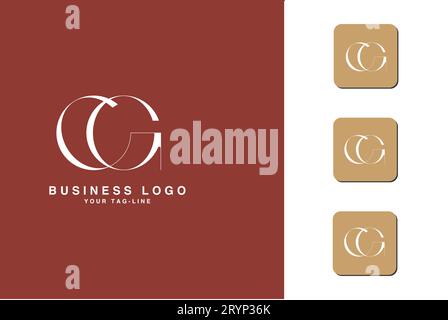 CG, GC, Abstract Letters Logo Monogram Stock Vector