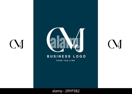 CM, MC, Abstract Letters Logo Monogram Stock Vector