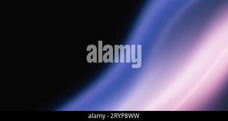Purple pink light color gradient wave glowing on dark background, grainy texture website header design Stock Photo