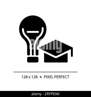 2D black glyph style innovation icon Stock Vector