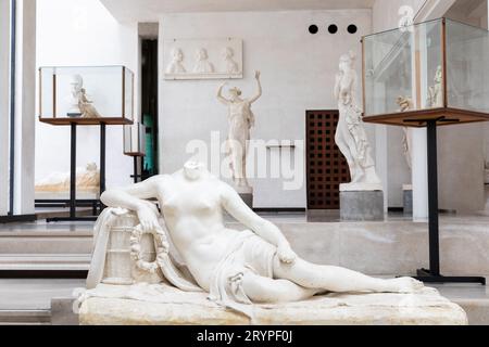 Antonio Canova collection. Classical sculptures in white marble, gallery of masterpieces Stock Photo