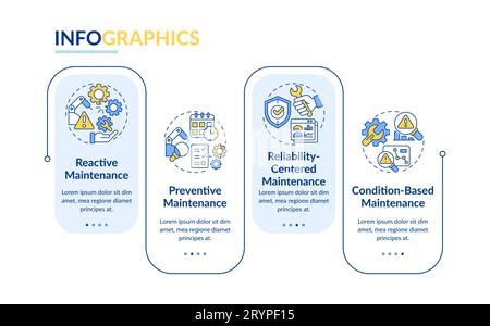 Colorful predictive maintenance layout with linear icons Stock Vector
