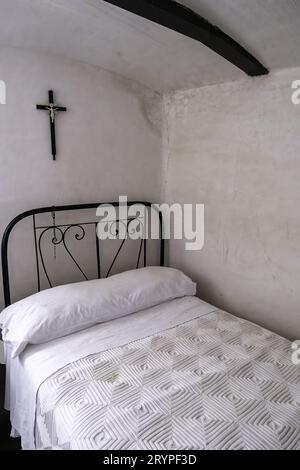 Detail of old room with religious vintage decoration Stock Photo