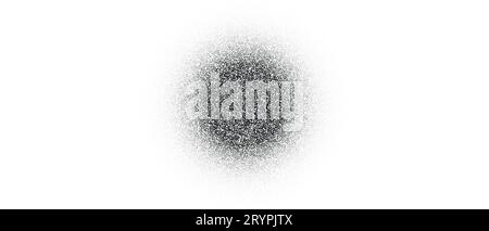 Grain and noise effects with spray and gradient . round dot with stipple. dissolve, dust, and fade visuals. Flat vector illustration isolated on white Stock Vector