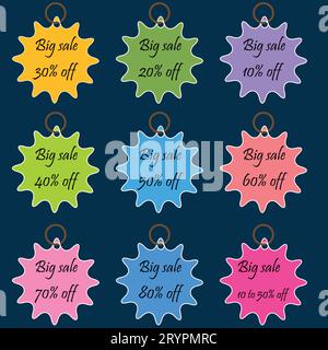 price tag label. best deal discount percentage price reduction label for cheap purchase. vector illustration on white background. label price tag icon Stock Vector