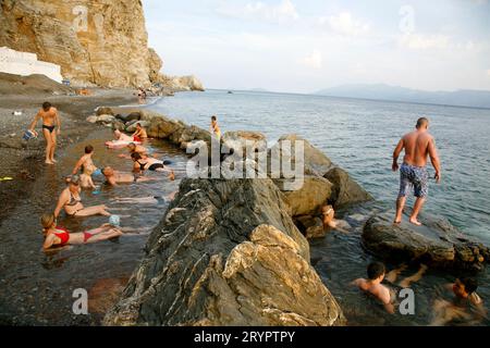 hot springs in Greece Stock Photo