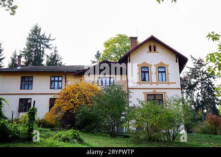 Building exterior in the Alexandru Borza botanical garden Stock Photo