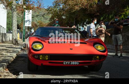 Caramulo, Portugal - 04 September 2021: Lamborghini Miura S from the 60's in Caramulo Motorfestival 2021 Stock Photo