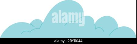 Steam cloud puffs of different shapes and sizes. Isolated abstract vapor silhouette flow, smoky elements of gas explosions, dust or vapor. Comic cloud Stock Vector