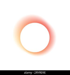 Abstract gradient circle frames set. Colored light glow round buttons. Vector illustration isolated on transparent background Stock Vector
