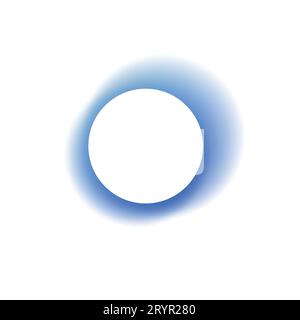 Abstract gradient circle frames set. Colored light glow round buttons. Vector illustration isolated on transparent background Stock Vector