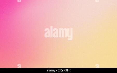 Light carmine pink pale yellow background grainy gradient texture abstract summer colors backdrop banner poster card wallpaper w Stock Photo