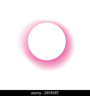 Abstract gradient circle frames set. Colored light glow round buttons. Vector illustration isolated on transparent background Stock Vector