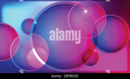 new decorative stylish colorful background design with realistic light effect vector template Stock Vector