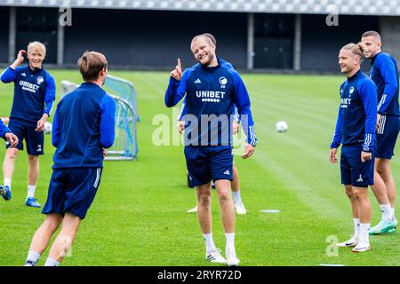 Copenhagen, Denmark. 02nd Oct, 2023. Nicolai Boilesen. FC Copenhagen train at Frederiksberg, Monday 2 October 2023. The team will meet Bayern Munich in the Champions League on Tuesday in a match played at Parken, Copenhagen. (Photo: Martin Sylvest/2023) Credit: Ritzau/Alamy Live News Stock Photo