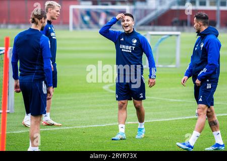 Copenhagen, Denmark. 02nd Oct, 2023. Roony Bardghji. FC Copenhagen train at Frederiksberg, Monday 2 October 2023. The team will meet Bayern Munich in the Champions League on Tuesday in a match played at Parken, Copenhagen. (Photo: Martin Sylvest/2023) Credit: Ritzau/Alamy Live News Stock Photo