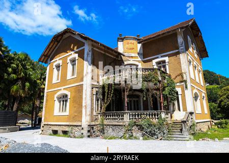 Bera, Navarre, Spain- August 13, 2023: Majestic old house in the old town of Bera Stock Photo
