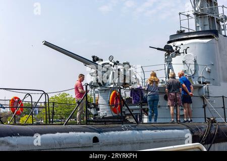 World War II submarine USS Cobia Stock Photo