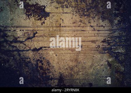 Gloomy Old rusty grunge metal texture background with copy space Stock Photo