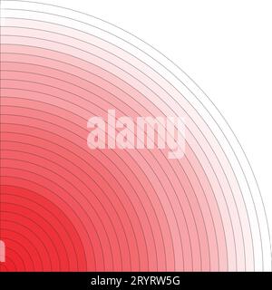 Concentric circle elements. Red color circle. red color low to high. off circle. vector illustration. Element for graphic web design. Stock Vector