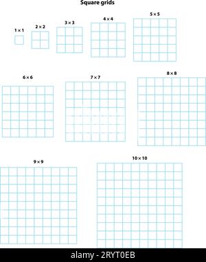Square grid All sizes squares, grid texture background, vector ...