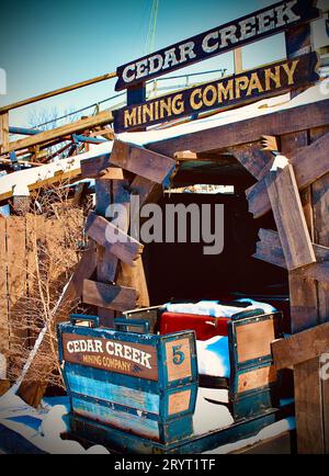 Cedar Point Roller Coasters Stock Photo