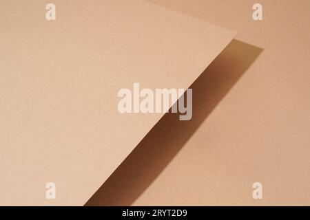 Colorful background from brown paper with shadow. Abstract geometric Stock Photo