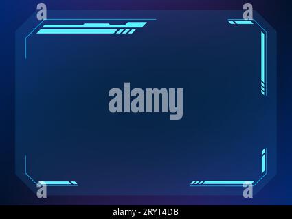 Technology screen that combines interesting geometric elements It is a screen that is suitable for technology work. Modern vector illustration. dark b Stock Vector