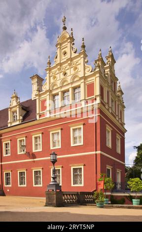 New castle at Park von Muskau (Park Muzakowski) near Bad Muskau. UNESCO World Heritage Site. Germany Stock Photo