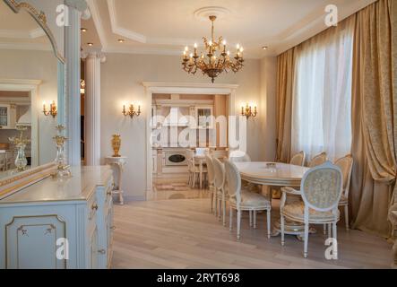 Apartment at  Seleznevskaya street 3 in Moscow. Russia Stock Photo