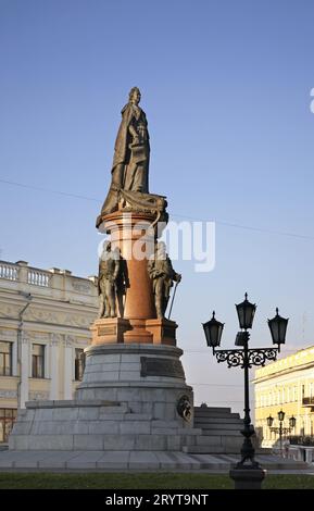 Statue of  Catherine Great in Odessa. Ukraine Stock Photo