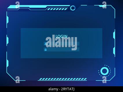 Technology screen used for login to access important information. It is ...