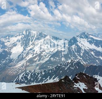 View from Alps Karlesjoch mountain Stock Photo