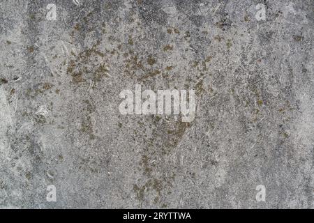 Old concrete wall with moss texture. Aged construction background. Loft wall Stock Photo