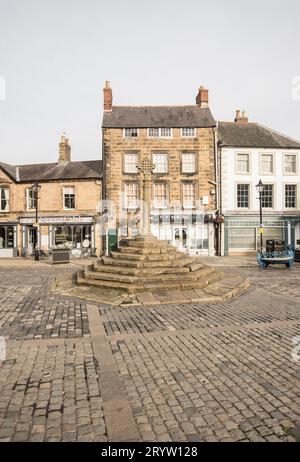 The Market Cross in Alnwick, a town in Northumberland, UK. Stock Photo