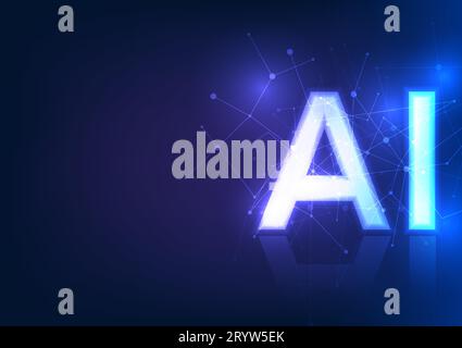 Explore a dynamic technology concept through a vector illustration. Representing the modern and fast-paced evolution of artificial intelligence, it fe Stock Vector
