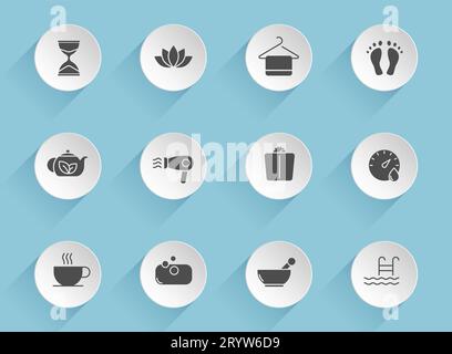 sauna vector icons Stock Vector