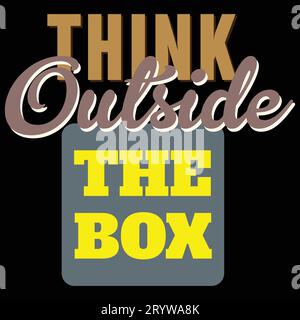 Think Outside the box Stock Vector